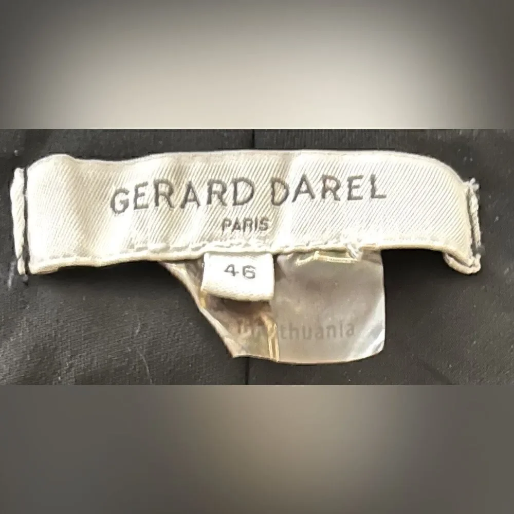 Gerard Darel of Paris Black F/F Dress Pants Great Pre-Owned Condition Sz46/US 10